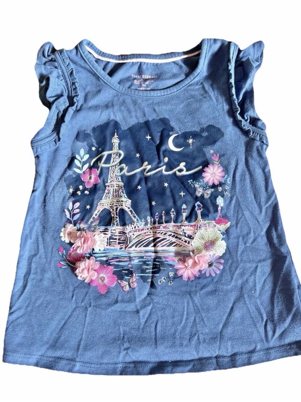 Isaac Mizrahi Blue Paris Theme Kids Tee
